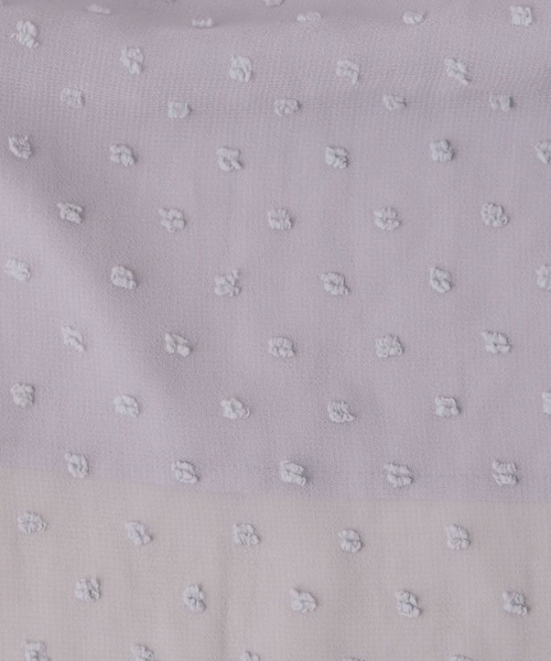 GLOBAL WORK（グローバルワーク）の「MATINEE LINE/シャーリングチュールブラウス/583848（シャツ/ブラウス・レディース・ラベンダー/オフホワイト/ブラック・MEDIUM/LARGE）」の12枚目の写真