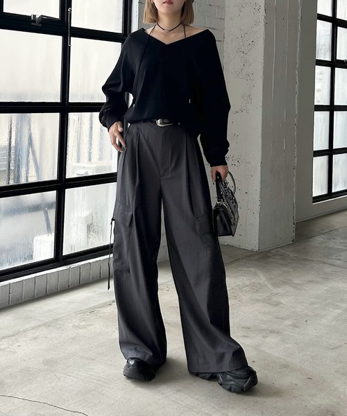 PAGEBOY（ページボーイ）の「＜自宅で洗える！＞マルチWAYネックプルオーバー/ニット 【選べる着丈＆前後2WAY】（ニット/セーター・レディース・ブラック/オフホワイト/オレンジ/ブラウン/モスグリーン/レッド系その他・SMALL/FREE）」の7枚目の写真