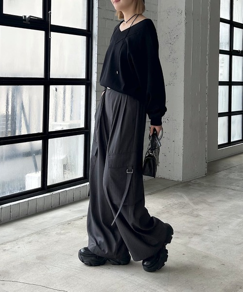 PAGEBOY（ページボーイ）の「＜自宅で洗える！＞マルチWAYネックプルオーバー/ニット 【選べる着丈＆前後2WAY】（ニット/セーター・レディース・ブラック/オフホワイト/オレンジ/ブラウン/モスグリーン/レッド系その他・SMALL/FREE）」の9枚目の写真