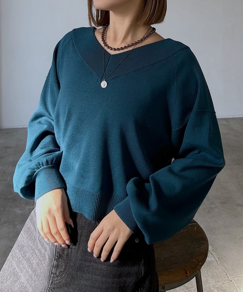 セール】＜自宅で洗える！＞マルチWAYネックプルオーバー/ニット