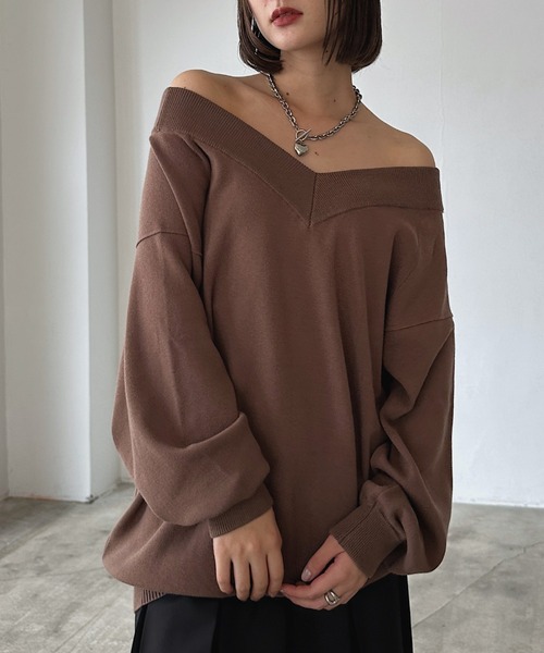 セール】＜自宅で洗える！＞マルチWAYネックプルオーバー/ニット