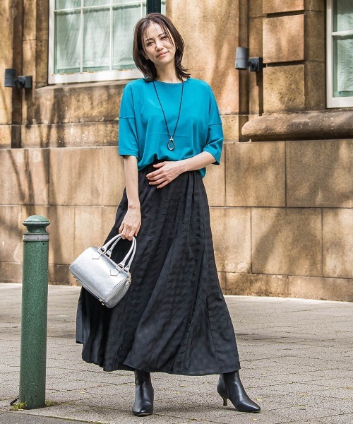 セール】バックボタン5分袖ニット≪手洗い可能≫（ニット/セーター