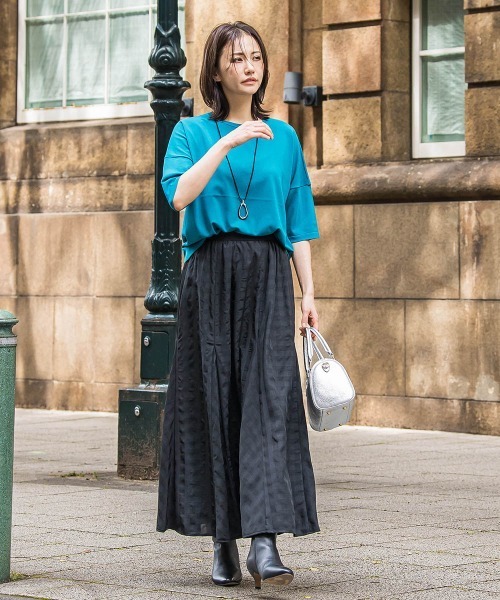 LAUTREAMONT（ロートレアモン）の「バックボタン5分袖ニット≪手洗い可能≫（ニット/セーター・レディース・グリーン/ブラウン/イエロー/ダークベージュ/ブラック/レッド/ブラック系その他・9号）」の17枚目の写真