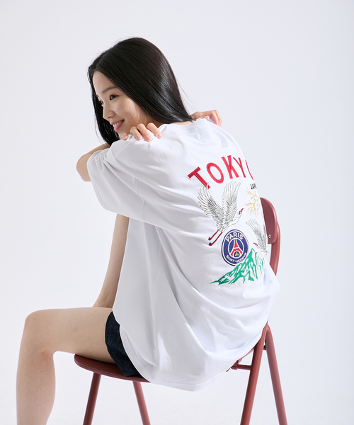 PARIS SAINT-GERMAIN（パリサンジェルマン）の「【Paris Saint-Germain / パリ・サン＝ジェルマン】PSG JP Tsuru embroidery TEE（Tシャツ/カットソー・メンズ・ブラック/ホワイト・X-LARGE/MEDIUM/LARGE）」の19枚目の写真