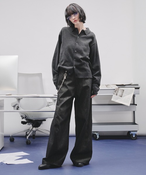 DELLE COSE ウォレットチェー ン LOCALERS | . 黒いパンツにシルバーのウォレットチェーン