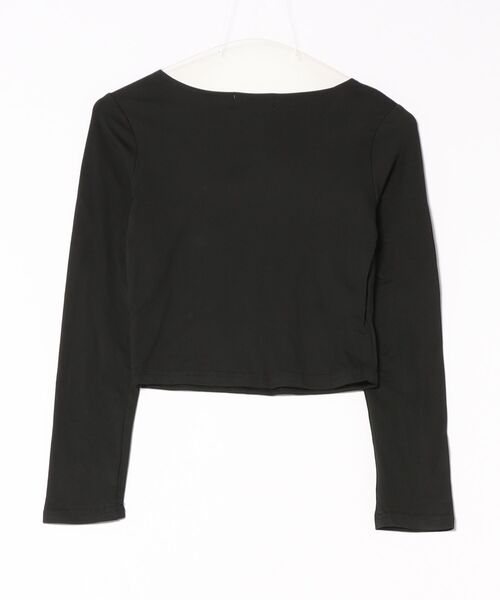 urge：（アージコロン ）の「【URGE：】スクエアネック クロップド丈 カットソー（Tシャツ/カットソー・レディース・ブラック/グレー/ホワイト・MEDIUM/LARGE/X-LARGE）」の4枚目の写真