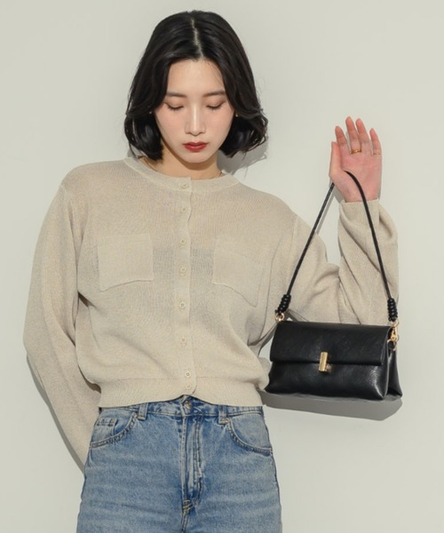 NEUNA(ヌナ)の「【バッグ部門ベストセラー!】スクエアミニバッグ(ハンドバッグ・レディース・ブラウン/アイボリー/ブラック/グレイッシュベージュ・FREE)」の13枚目の写真