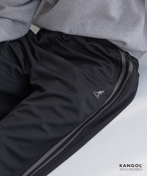 KANGOL（カンゴール）の「KANGOL/カンゴール 別注 ロゴ ワンポイント刺繍 サイドラインワイドトラックパンツ【セットアップ対応】（その他パンツ・メンズ・オフホワイト/チャコールグレー/ブラック/ブラウン・S/M/L）」の17枚目の写真