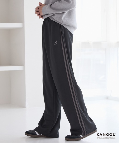 KANGOL（カンゴール）の「KANGOL/カンゴール 別注 ロゴ ワンポイント刺繍 サイドラインワイドトラックパンツ【セットアップ対応】（その他パンツ・メンズ・オフホワイト/チャコールグレー/ブラック/ブラウン・S/M/L）」の20枚目の写真
