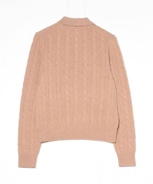 ケーブルニット ウールカシミヤ ポロ セーター（ニット/セーター