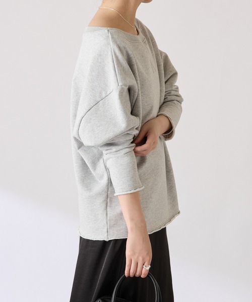 COLLAGE GALLARDAGALANTE（コラージュガリャルダガランテ）の「ルーズスウェット（スウェット・レディース・グレー/レモンイエロー・FREE）」の6枚目の写真