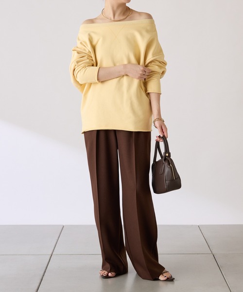 COLLAGE GALLARDAGALANTE（コラージュガリャルダガランテ）の「ルーズスウェット（スウェット・レディース・グレー/レモンイエロー・FREE）」の20枚目の写真