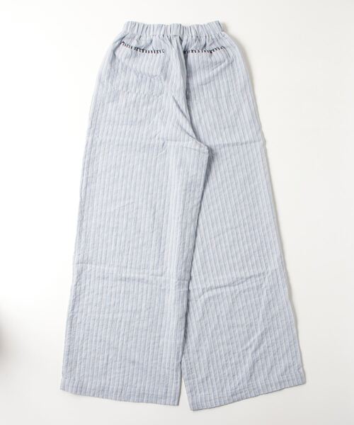 FREE STYLISTS（フリー スタイリスト）の「YUGA_YGMC Striped drawstring wide-length pants（その他パンツ・レディース・ライトブルー/ダークブルー/ライトグレー・FREE）」の4枚目の写真