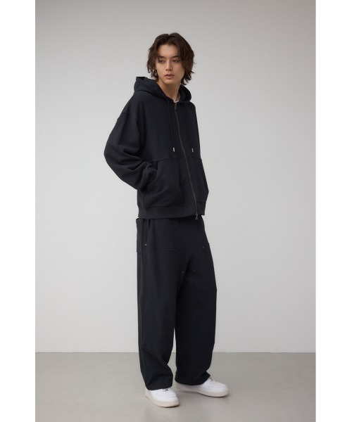 AZUL by moussy（アズールバイマウジー）の「ワイドシルエットZIPUPフーディー（パーカー・メンズ・ライトブラック/グリーン系その他2/ブラック・MEDIUM/LARGE）」の6枚目の写真