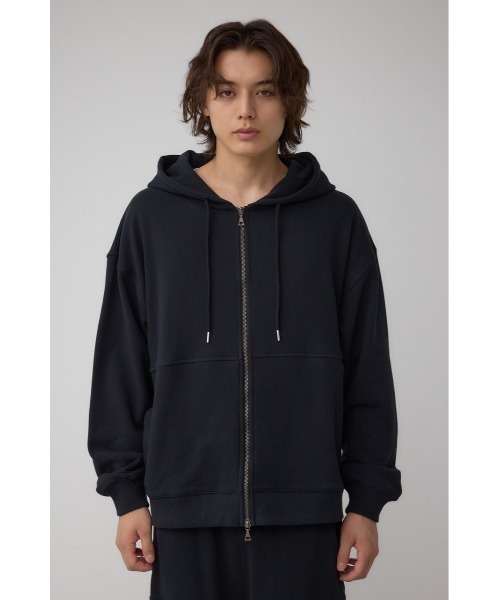 AZUL by moussy（アズールバイマウジー）の「ワイドシルエットZIPUPフーディー（パーカー・メンズ・ライトブラック/グリーン系その他2/ブラック・MEDIUM/LARGE）」の7枚目の写真