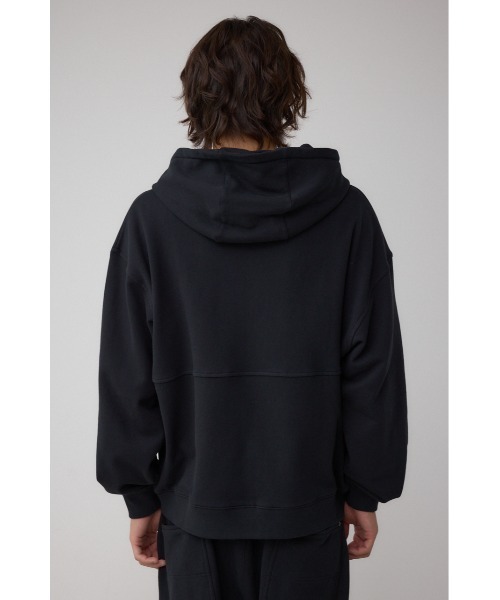 AZUL by moussy（アズールバイマウジー）の「ワイドシルエットZIPUPフーディー（パーカー・メンズ・ライトブラック/グリーン系その他2/ブラック・MEDIUM/LARGE）」の9枚目の写真