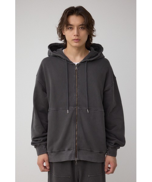 AZUL by moussy（アズールバイマウジー）の「ワイドシルエットZIPUPフーディー（パーカー・メンズ・ライトブラック/グリーン系その他2/ブラック・MEDIUM/LARGE）」の21枚目の写真