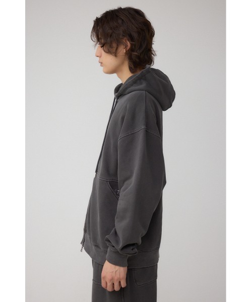 AZUL by moussy（アズールバイマウジー）の「ワイドシルエットZIPUPフーディー（パーカー・メンズ・ライトブラック/グリーン系その他2/ブラック・MEDIUM/LARGE）」の22枚目の写真