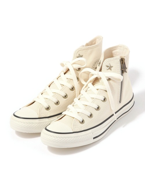 CONVERSE（コンバース）の「【CONVERSE(コンバース)】ASスタージップHI（WOMEN）（スニーカー・レディース・オフホワイト/ブラック・LARGE/MEDIUM）」の3枚目の写真