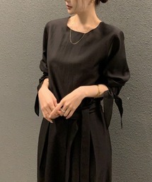 YUGA_YGMC Ribbon cuff blouse
