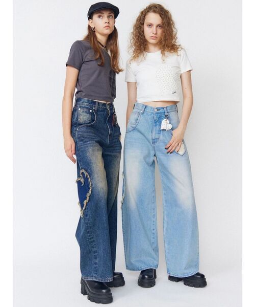 EMODA（エモダ）の「ハートカットパターンTシャツ（Tシャツ/カットソー・レディース・ホワイト/ブラック/グレー・FREE）」の9枚目の写真