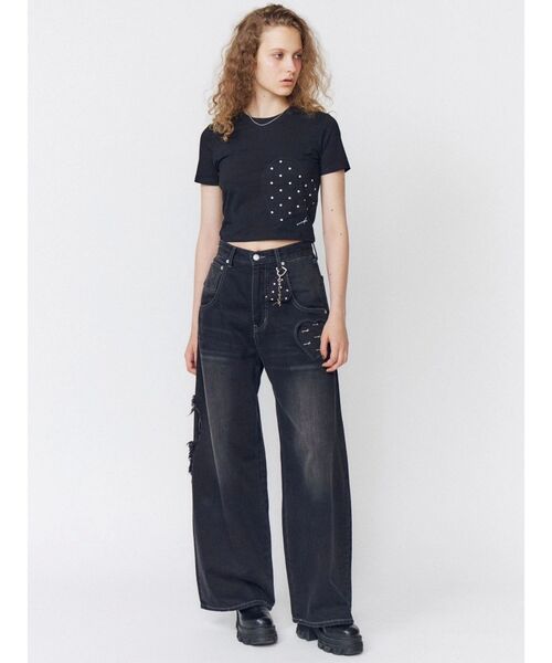 EMODA（エモダ）の「ハートカットパターンTシャツ（Tシャツ/カットソー・レディース・ホワイト/ブラック/グレー・FREE）」の18枚目の写真