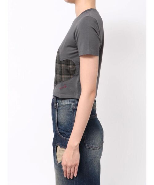EMODA(エモダ)の「ハートカットパターンTシャツ(Tシャツ/カットソー・レディース・ホワイト/ブラック/グレー・FREE)」の20枚目の写真