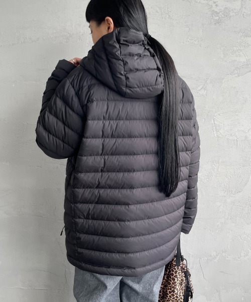DANTON（ダントン）の「[DANTON/ダントン] ミドルダウンフードジャケット（ダウンジャケット/コート・レディース・ブラック/ベージュ/グレー・S/M/L/XL）」の11枚目の写真