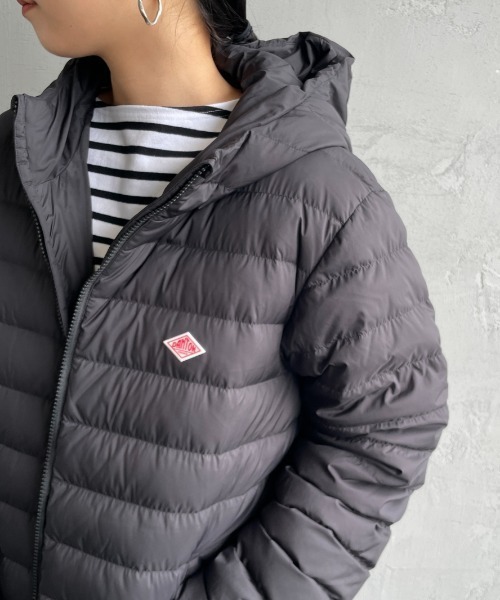 DANTON（ダントン）の「[DANTON/ダントン] ミドルダウンフードジャケット（ダウンジャケット/コート・レディース・ブラック/ベージュ/グレー・S/M/L/XL）」の15枚目の写真
