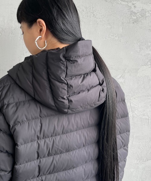 DANTON（ダントン）の「[DANTON/ダントン] ミドルダウンフードジャケット（ダウンジャケット/コート・レディース・ブラック/ベージュ/グレー・S/M/L/XL）」の16枚目の写真