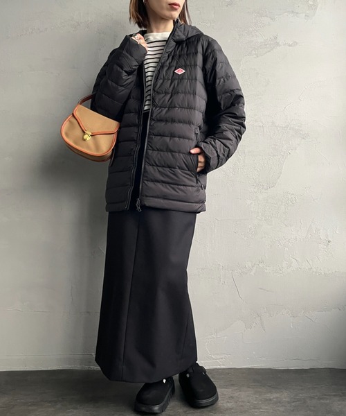 DANTON（ダントン）の「[DANTON/ダントン] ミドルダウンフードジャケット（ダウンジャケット/コート・レディース・ブラック/ベージュ/グレー・S/M/L/XL）」の4枚目の写真