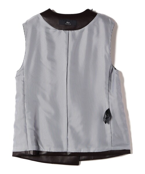 SHIPS(シップス)の「SHIPS Primary Navy Label:〈手洗い可能〉合皮 ジレ(ベスト・レディース・ブラウン・ONE SIZE)」の4枚目の写真