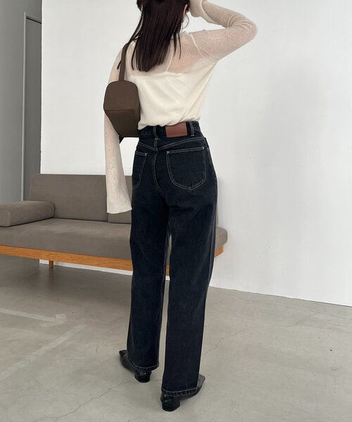 CAPRICIEUX LE'MAGE 13ozハイウエストストレートデニム 13ozハイウエストストレートデニム（デニムパンツ）｜CAPRICIEUX