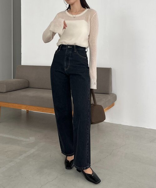 CAPRICIEUX LE'MAGE 13ozハイウエストストレートデニム CAPRICIEUX LE'MAGE｜【新色追加/ライトブルー】13ozハイ