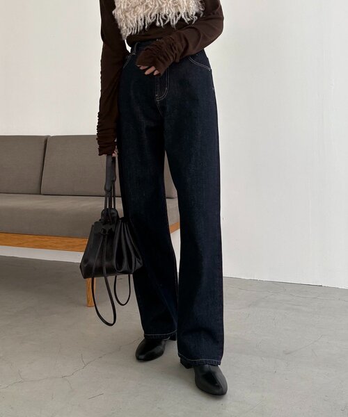 13ozハイウエストストレートデニム（デニムパンツ）｜CAPRICIEUX