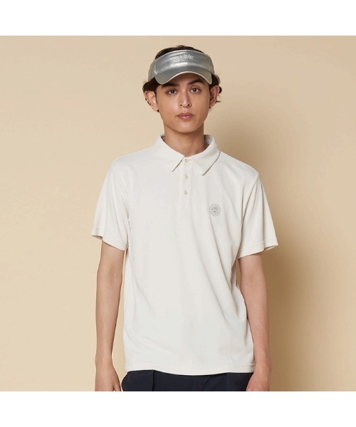VIVA HEART(ビバハート)の「【VIVA HEART/GOLF】ハートアイ グリッタープリントポロ(ポロシャツ・メンズ・ブラック/オフホワイト・48/46)」の3枚目の写真