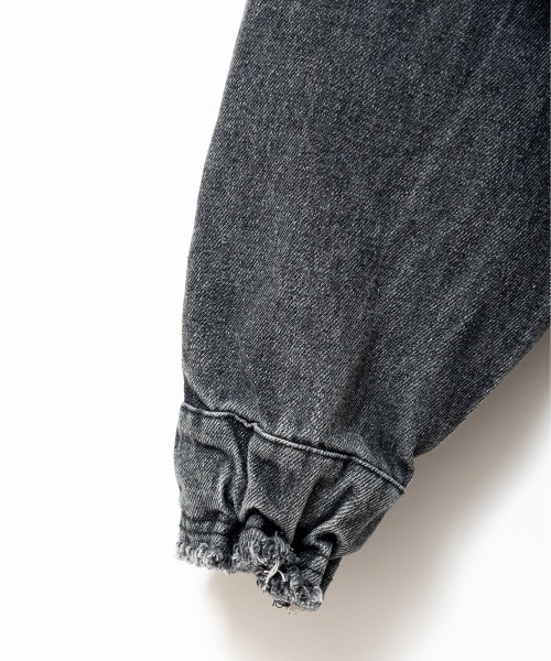 A.D.C.L.（エーディーシーエル）の「4色リブ配色袖デニム異素材MIXニットプルオーバー（ニット/セーター・レディース・グリーン/ピンク/パープル/イエロー・L/M）」の11枚目の写真