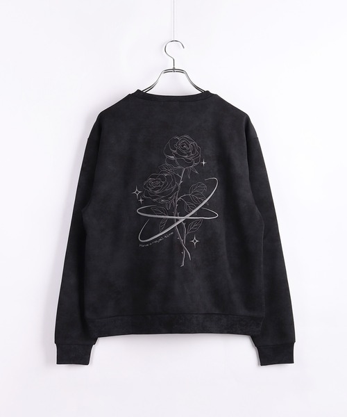 WESTSEA(ウエストシー)の「星 × 薔薇刺繍 長袖トレーナー(スウェット・メンズ・ブラック/ワイン/ブラウン・L/M)」の5枚目の写真