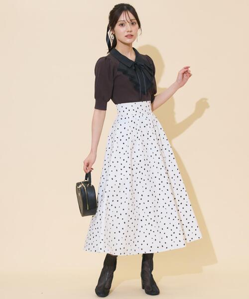 WILLSELECTION(ウィルセレクション)の「レースラッフルプルオーバー(ニット/セーター・レディース・ブラック/チャコールグレー/ピンク・FREE)」の17枚目の写真