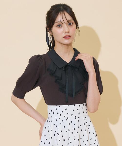 WILLSELECTION(ウィルセレクション)の「レースラッフルプルオーバー(ニット/セーター・レディース・ブラック/チャコールグレー/ピンク・FREE)」の18枚目の写真