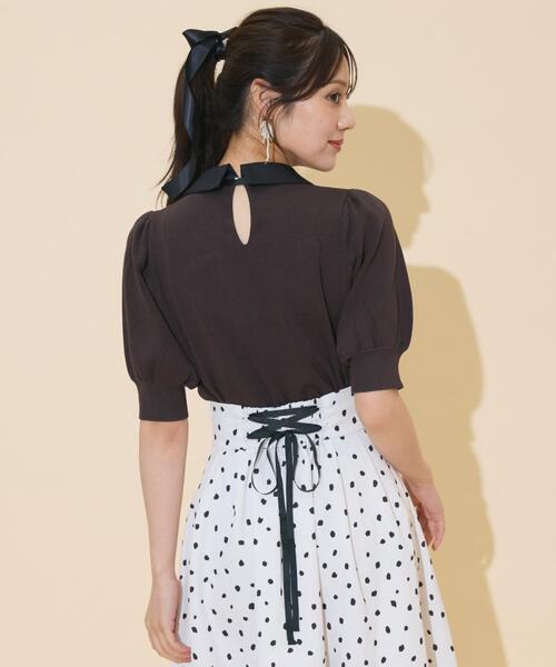 WILLSELECTION(ウィルセレクション)の「レースラッフルプルオーバー(ニット/セーター・レディース・ブラック/チャコールグレー/ピンク・FREE)」の20枚目の写真