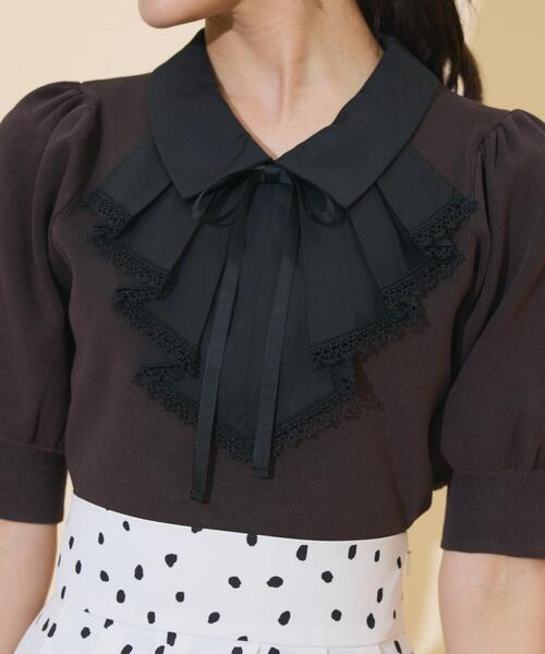 WILLSELECTION(ウィルセレクション)の「レースラッフルプルオーバー(ニット/セーター・レディース・ブラック/チャコールグレー/ピンク・FREE)」の21枚目の写真