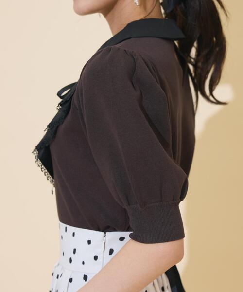 WILLSELECTION(ウィルセレクション)の「レースラッフルプルオーバー(ニット/セーター・レディース・ブラック/チャコールグレー/ピンク・FREE)」の22枚目の写真