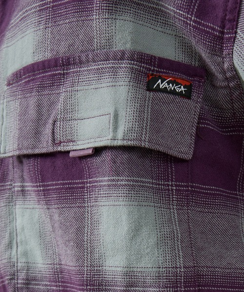NANGA（ナンガ）の「【NANGA/ナンガ】OMBRE CHECK W PX BOX SHIRT/ワークシャツ/ユニセックス【WEB限定】（シャツ/ブラウス・メンズ・パープル系その他/ブラック系その他・XL/L/M）」の11枚目の写真