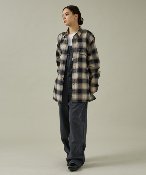 NANGA（ナンガ）の「【NANGA/ナンガ】OMBRE CHECK W PX BOX SHIRT/ワークシャツ/ユニセックス【WEB限定】（シャツ/ブラウス・メンズ・パープル系その他/ブラック系その他・XL/L/M）」の4枚目の写真