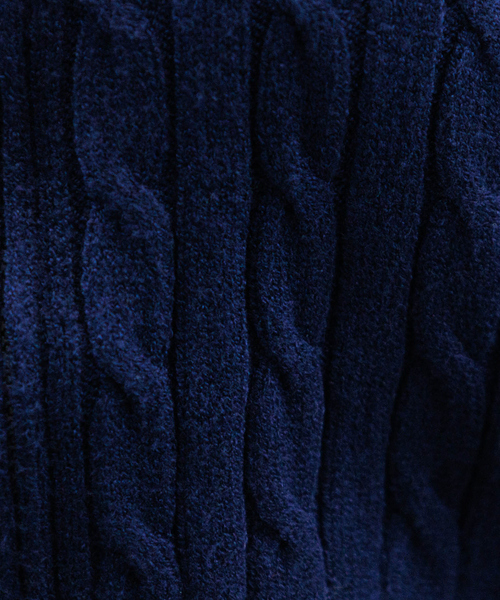 Rouge vif la cle（ルージュヴィフラクレ）の「【BEVERY HILLS P.C/ビバリーヒルズポロクラブ】ケーブル編ポロカーディガン/トップス/ケーブル編み/カーディガン【WEB限定】（ニット/セーター・レディース・オフホワイト/レッド/ネイビー・フリー）」の5枚目の写真