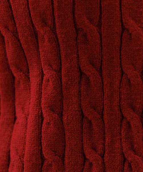 Rouge vif la cle（ルージュヴィフラクレ）の「【BEVERY HILLS P.C/ビバリーヒルズポロクラブ】ケーブル編ポロカーディガン/トップス/ケーブル編み/カーディガン【WEB限定】（ニット/セーター・レディース・オフホワイト/レッド/ネイビー・フリー）」の21枚目の写真