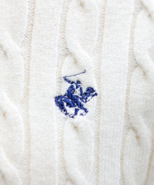 Rouge vif la cle（ルージュヴィフラクレ）の「【BEVERY HILLS P.C/ビバリーヒルズポロクラブ】ケーブル編ポロカーディガン/トップス/ケーブル編み/カーディガン【WEB限定】（ニット/セーター・レディース・オフホワイト/レッド/ネイビー・フリー）」の12枚目の写真