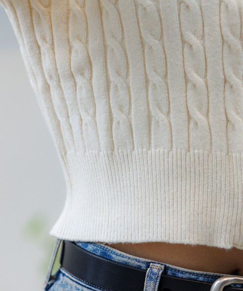 Rouge vif la cle（ルージュヴィフラクレ）の「【BEVERY HILLS P.C/ビバリーヒルズポロクラブ】ケーブル編ポロカーディガン/トップス/ケーブル編み/カーディガン【WEB限定】（ニット/セーター・レディース・オフホワイト/レッド/ネイビー・フリー）」の22枚目の写真