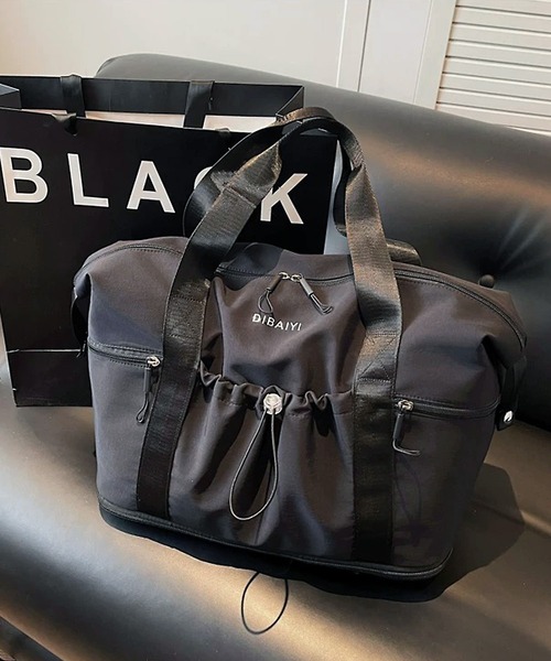shopnikoniko(ショップニコニコ)の「ボストンバッグ 旅行 軽量 1段階拡張 ギャザー トラベルバッグ 大容量 一泊 ボストン キャリーオン(ボストンバッグ・レディース・グレー/ブラック/ブラウン/ホワイト・フリー)」の7枚目の写真
